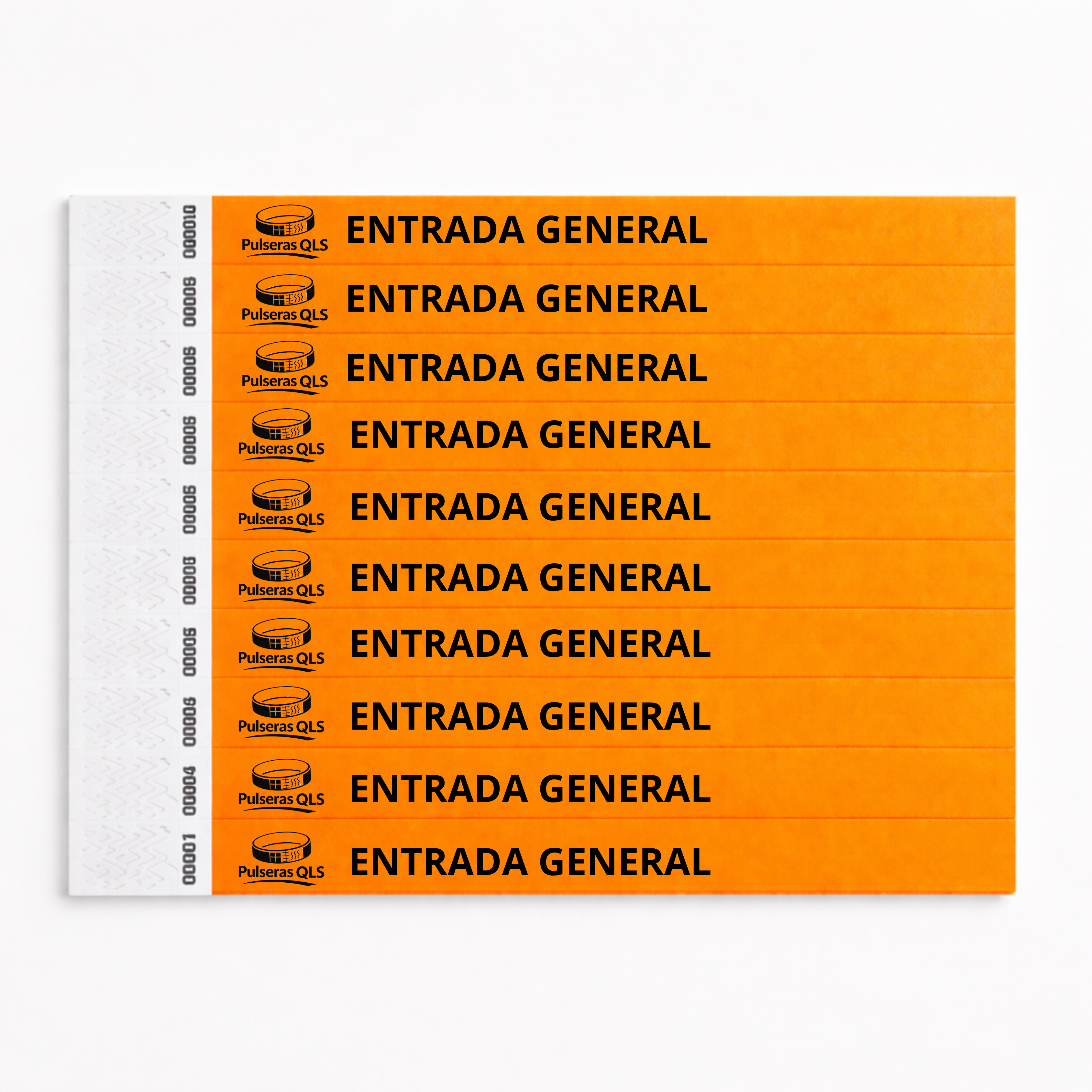 100 Pulseras tyvek LOGO + TEXTO