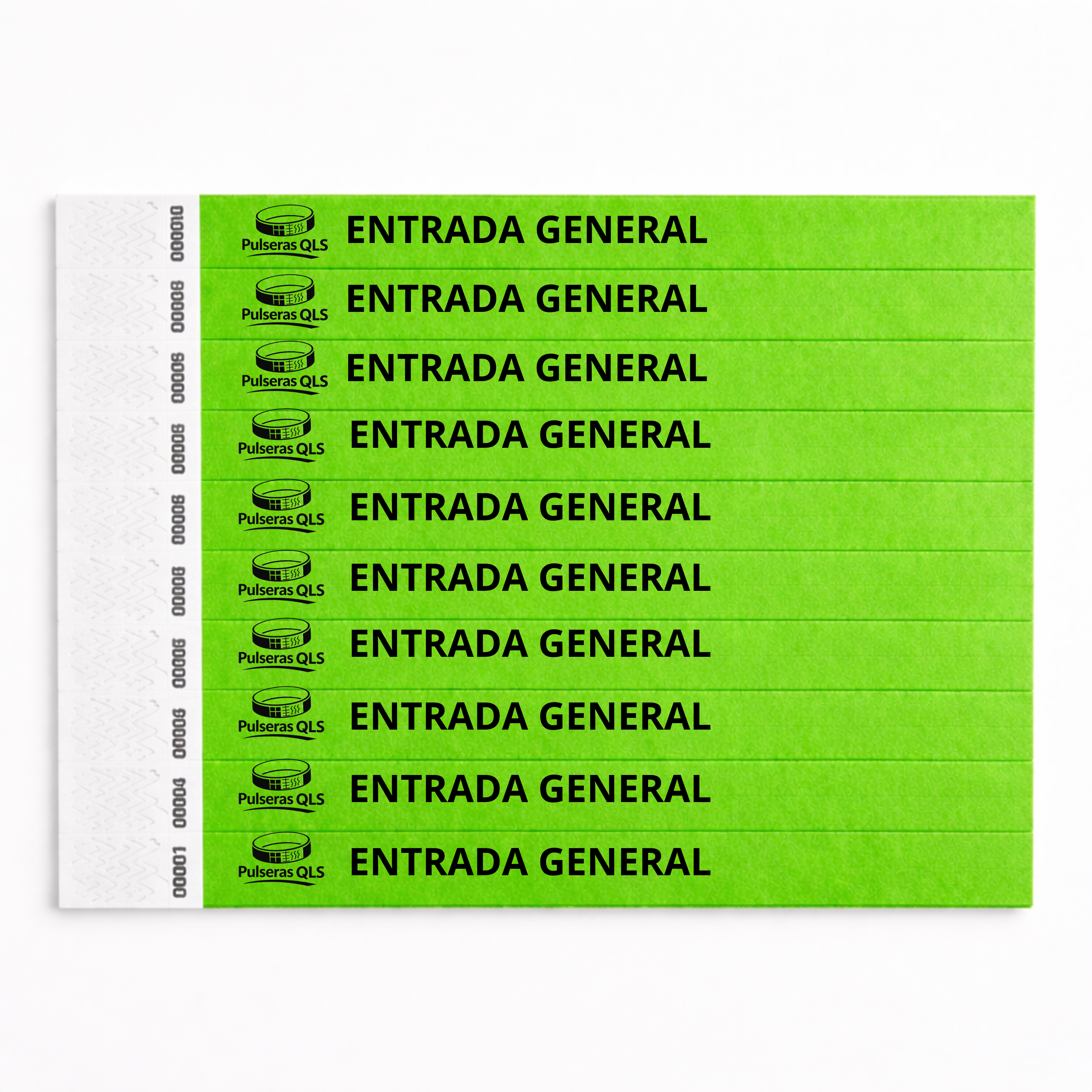 100 Pulseras tyvek LOGO + TEXTO