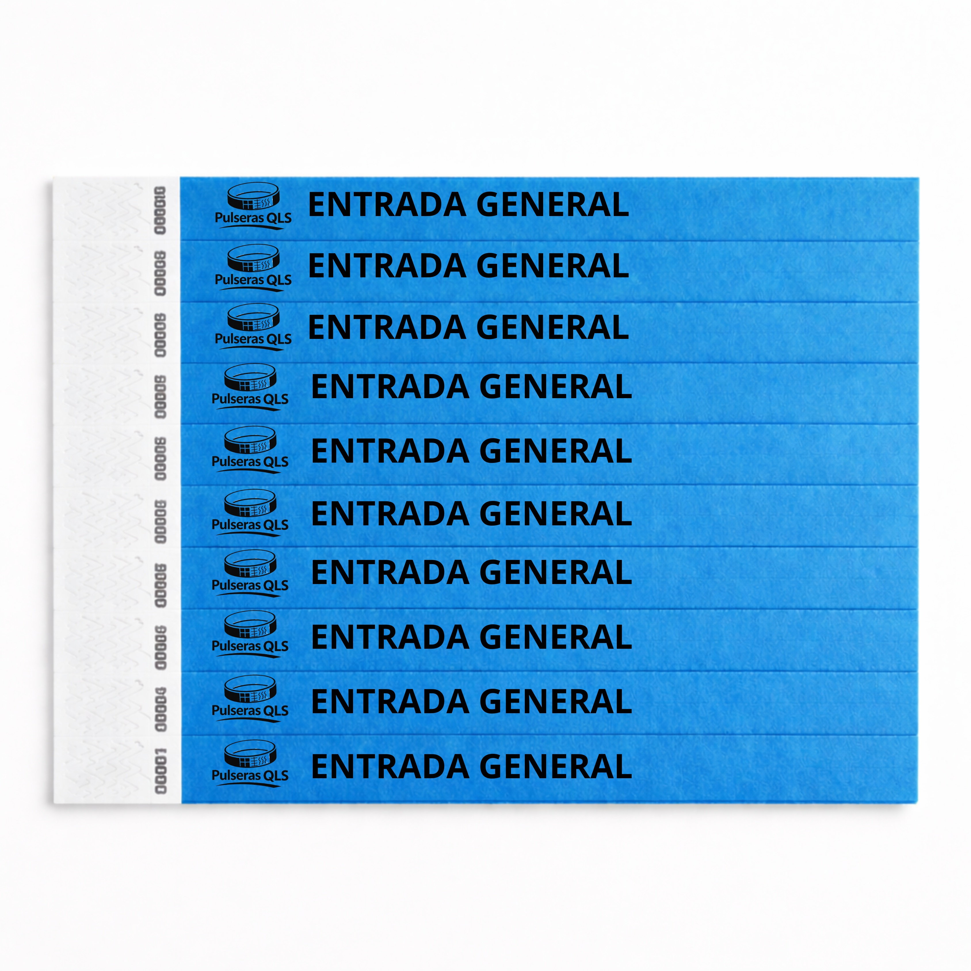 100 Pulseras tyvek LOGO + TEXTO
