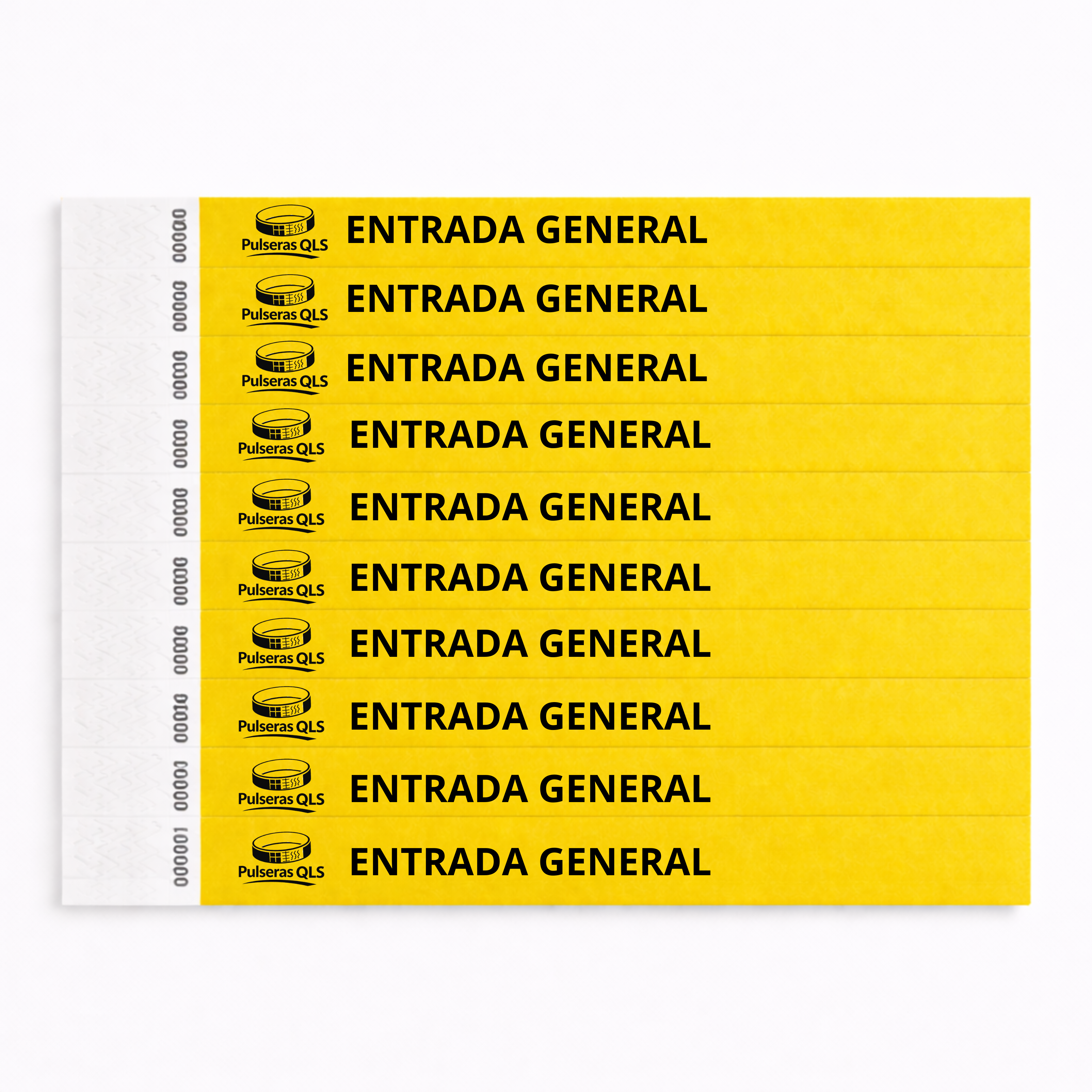 100 Pulseras tyvek LOGO + TEXTO